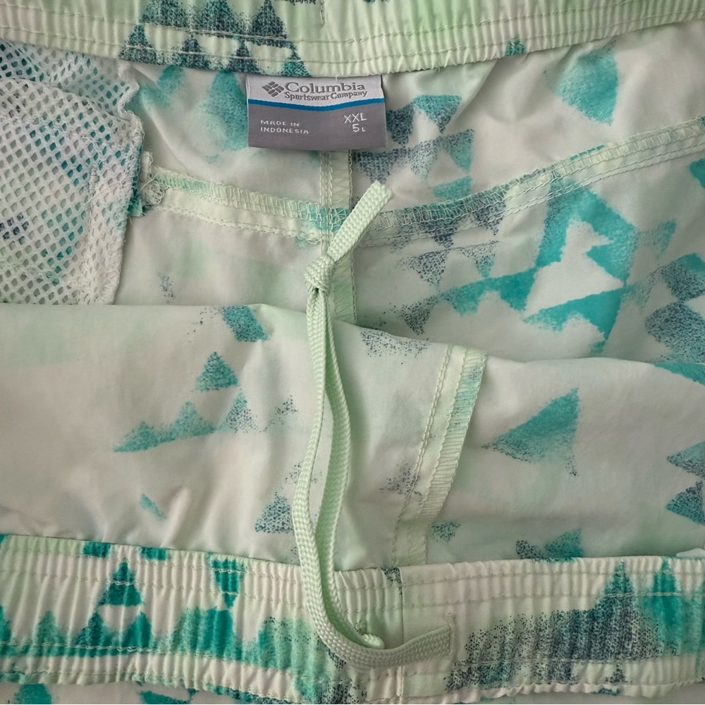 NWT-Columbia Women’s Sandy River Printed Aqua Short Sz XXL - Picture 3 of 12